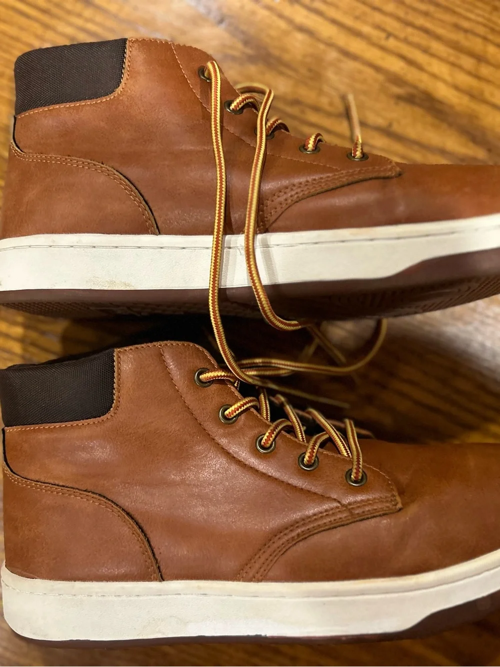 Polo Ralph Lauren men’s sz 6 Leather High-Top Sneakers in Brown women’s sz 8